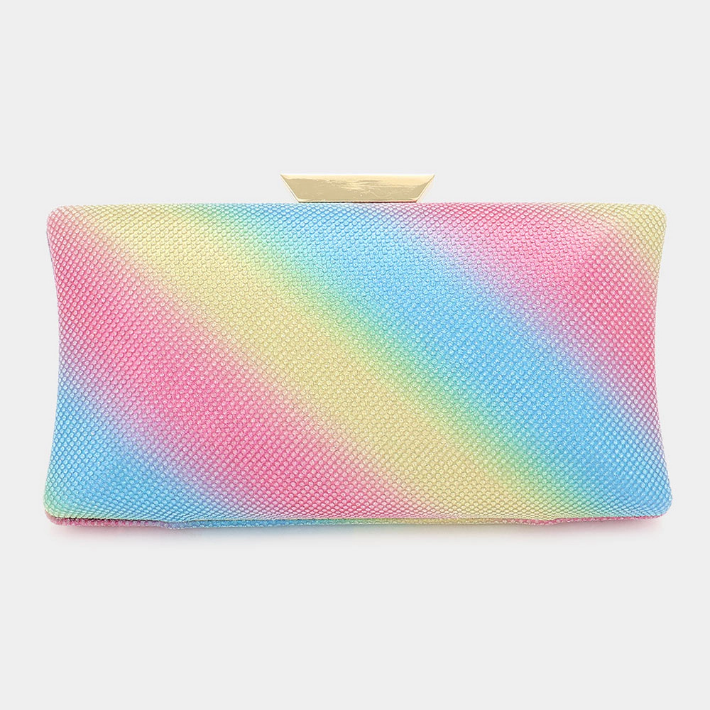 Fashnzfab Glittered Rectangle Evening Clutch / Crossbody Bag