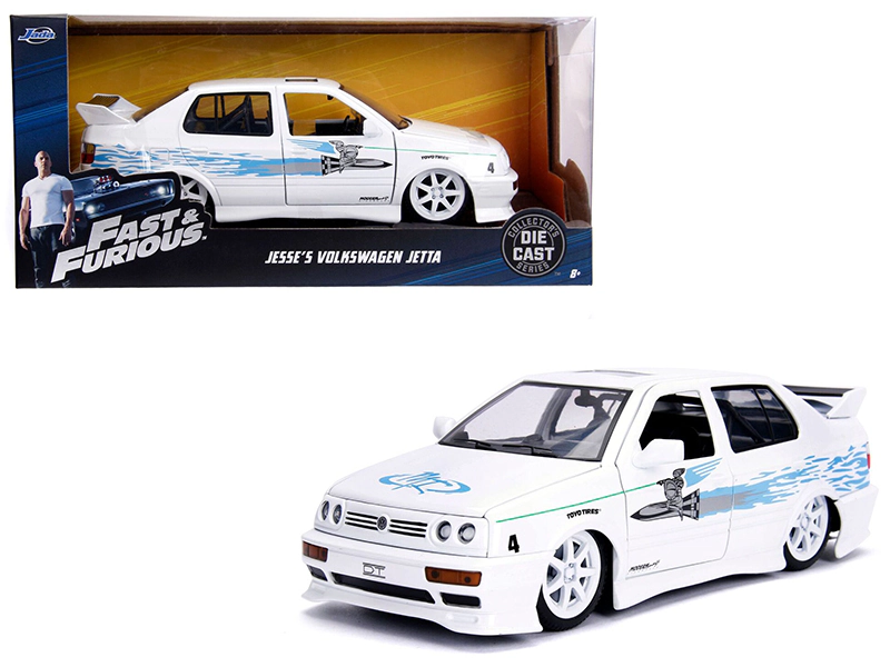 Jada Jesse's Volkswagen Jetta White with Graphics "Fast & Furious" Movie 1/24 Diecast Model Car by Jada
