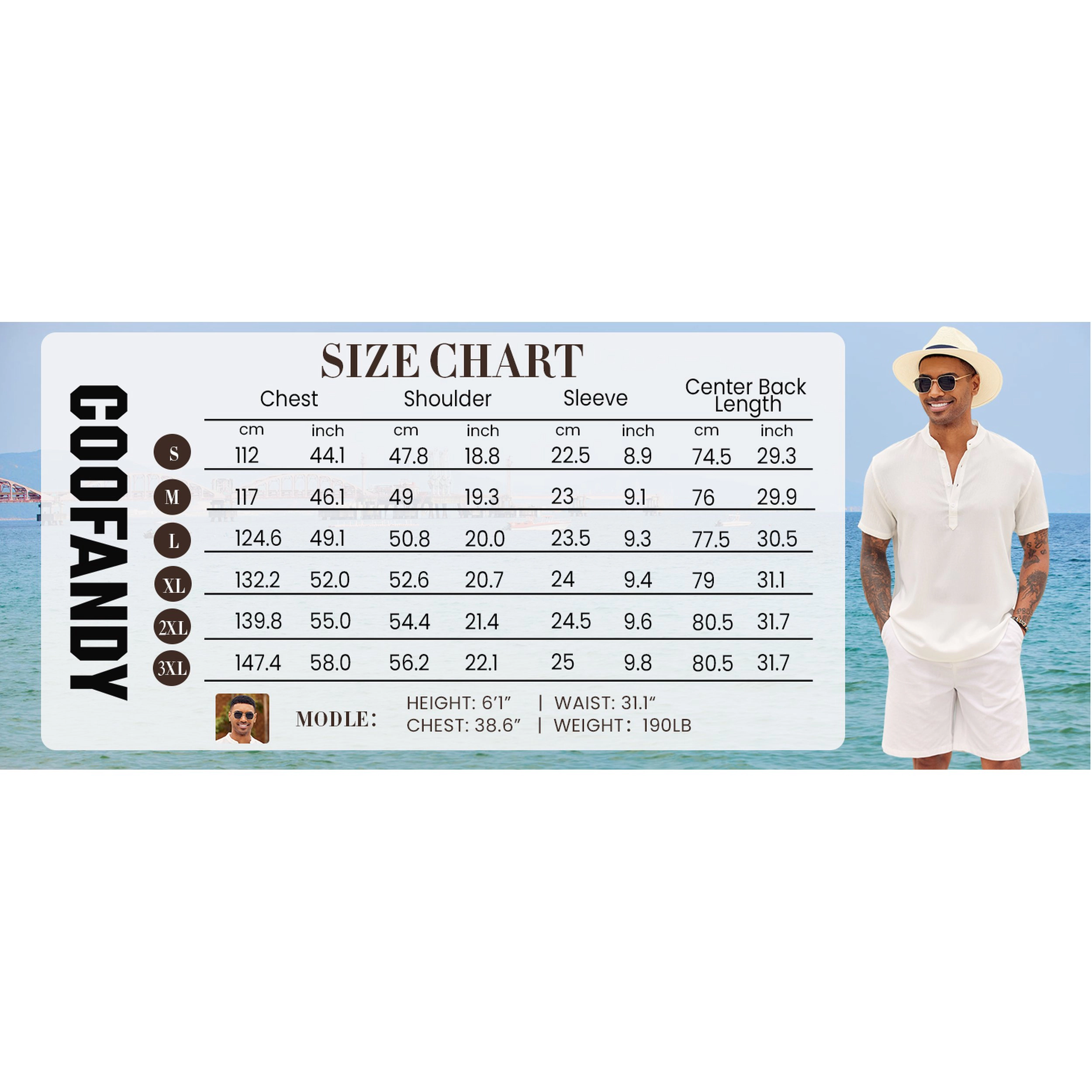 COOFANDY Mens Short Sleeve Henley V Neck Shirt Button Placket Casual  Tops