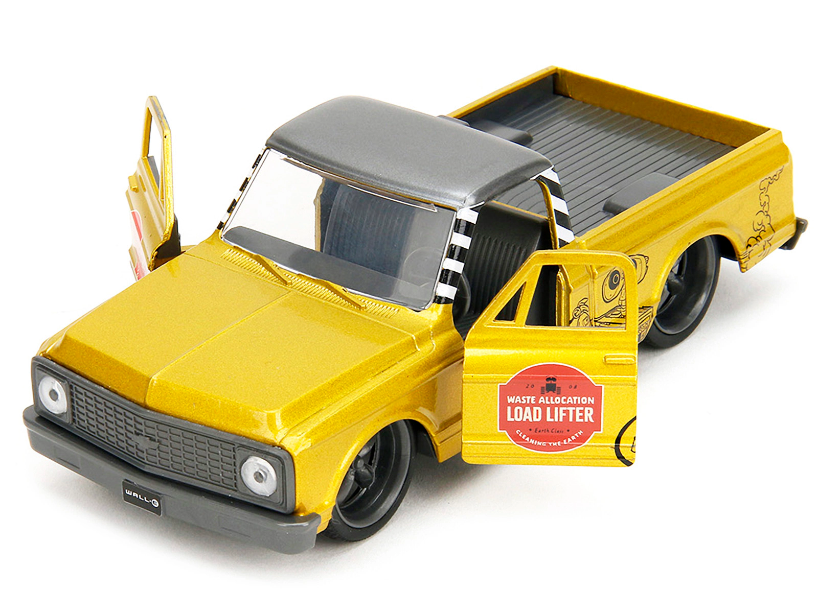 Jada 1972 Chevrolet Cheyenne Pickup Truck Gold Metallic with Gray Top "Wall-E" (2008) Movie "Hollywood Rides"