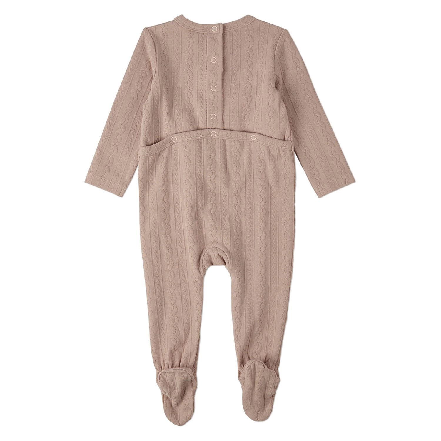 MeMoi Baby and Toddler Cotton-Rich Faux Cable Knit Footie