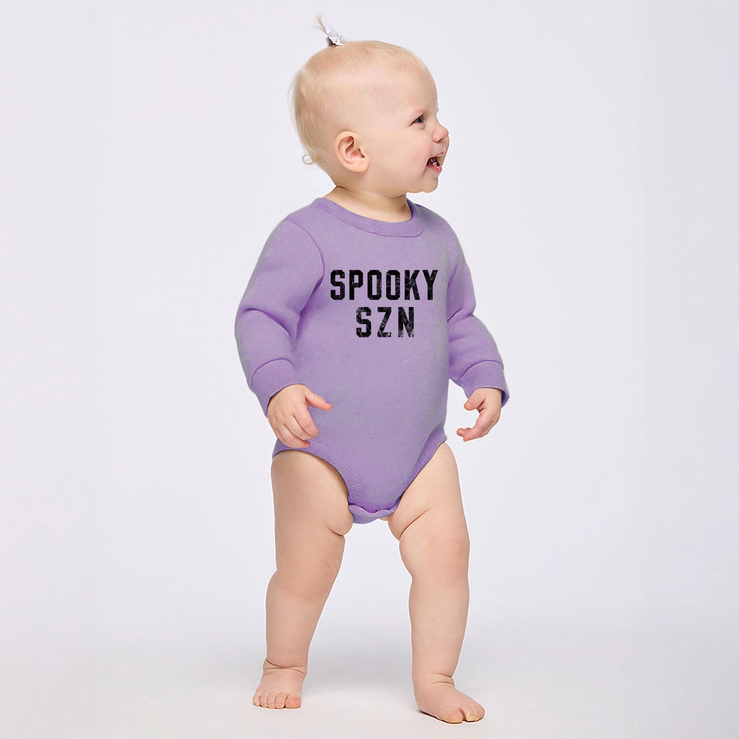 The Juniper Shop - Infant Fleece BodySuit Spooky SZN Varsity