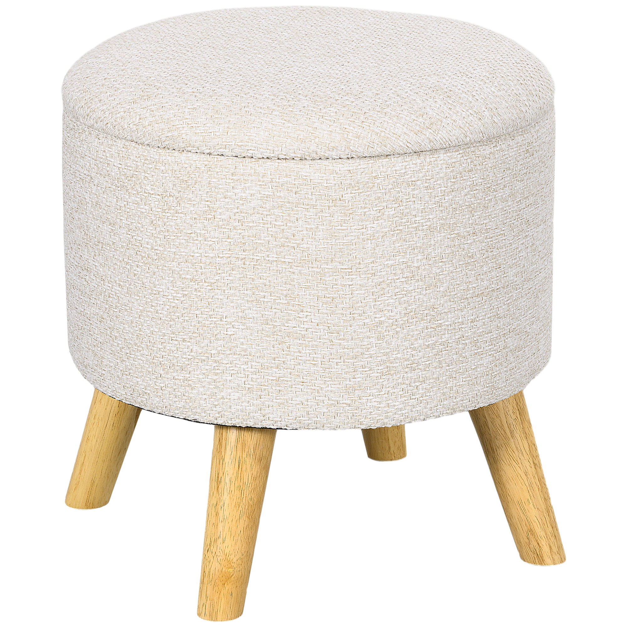 Hivvago Hidden Storage Ottoman Stool For Bedroom Or Living Room