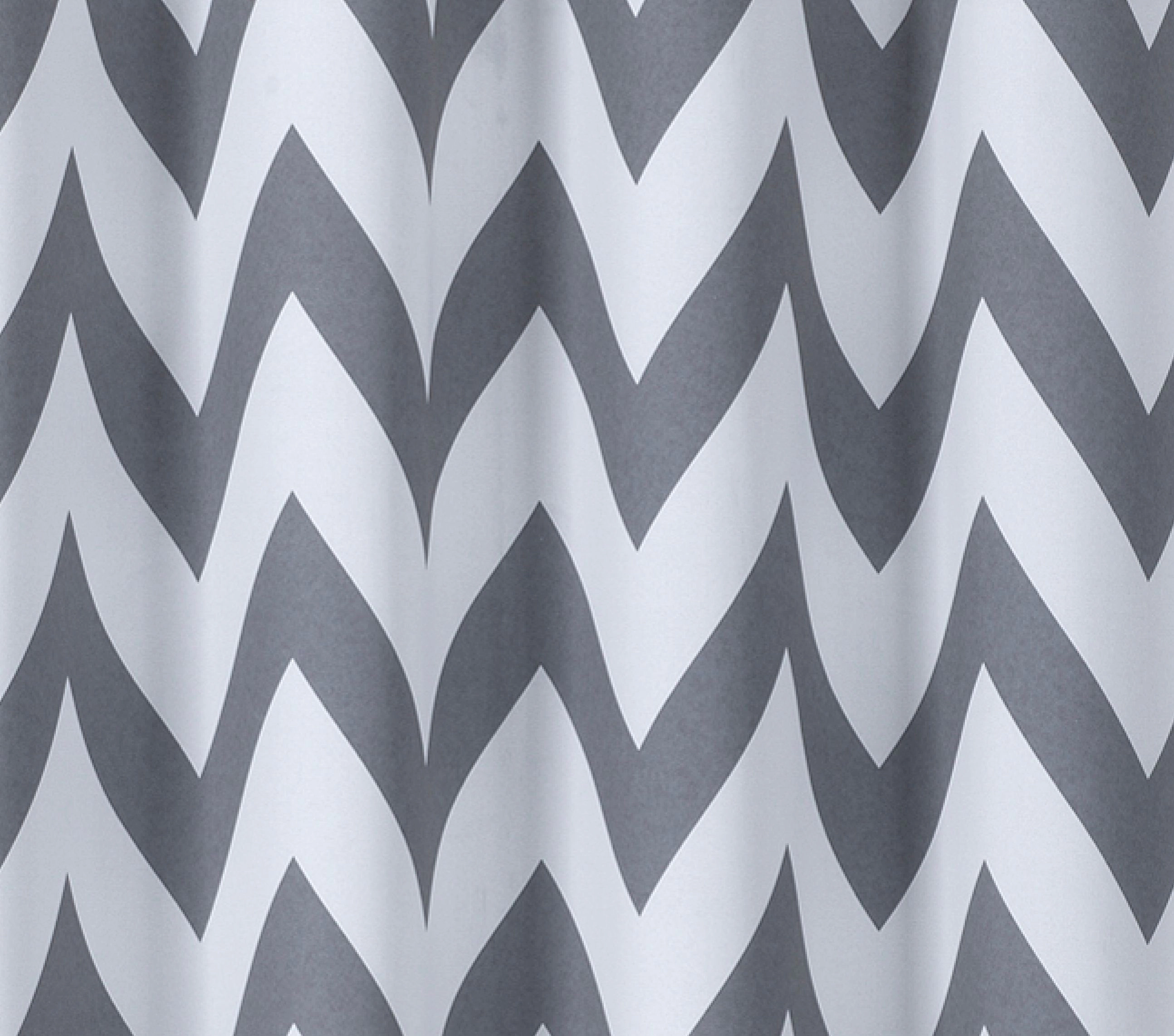Kate Aurora 2 Piece Gray Chevron Room Darkening Grommet Top Window Curtain Panels For Short Windows