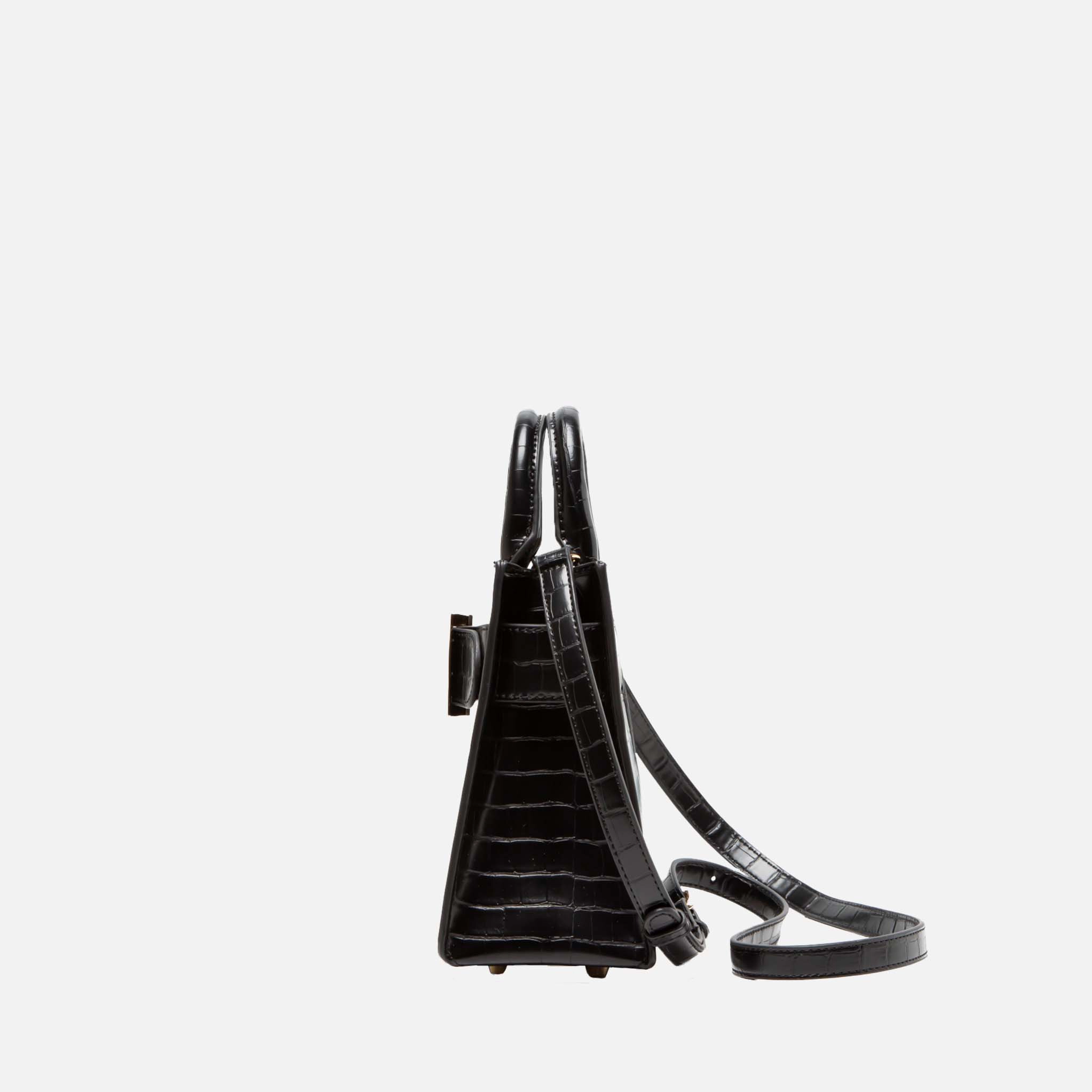 MKF Collection by Mia K Shannon Mini Crossbody Bag - Croc Embossed Vegan Leather