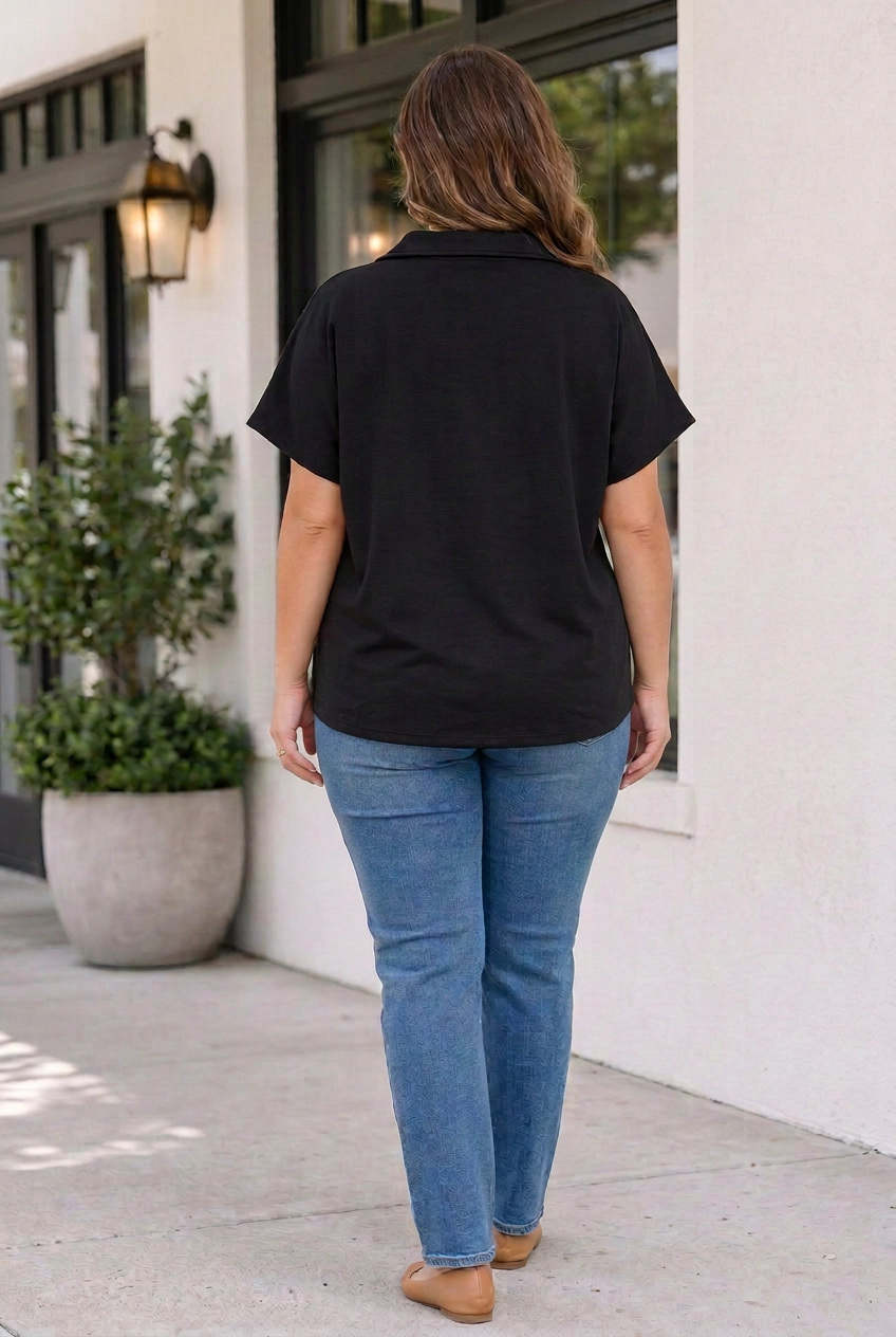 Threaded Pear Catalina Short Sleeve PLUS Top