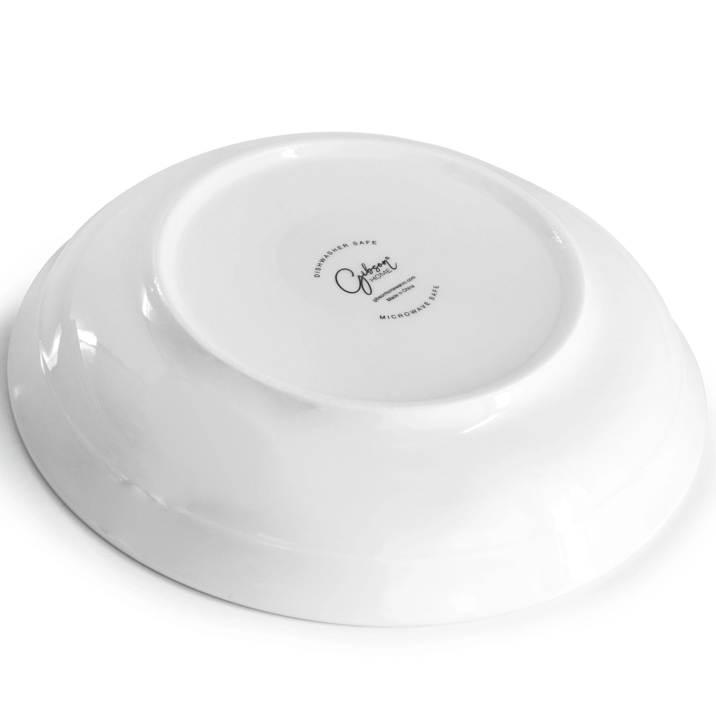 Gibson Home Great Essentials 5 Piece Fine Ceramic Serving Bowl and Pasta Bowl Set in White