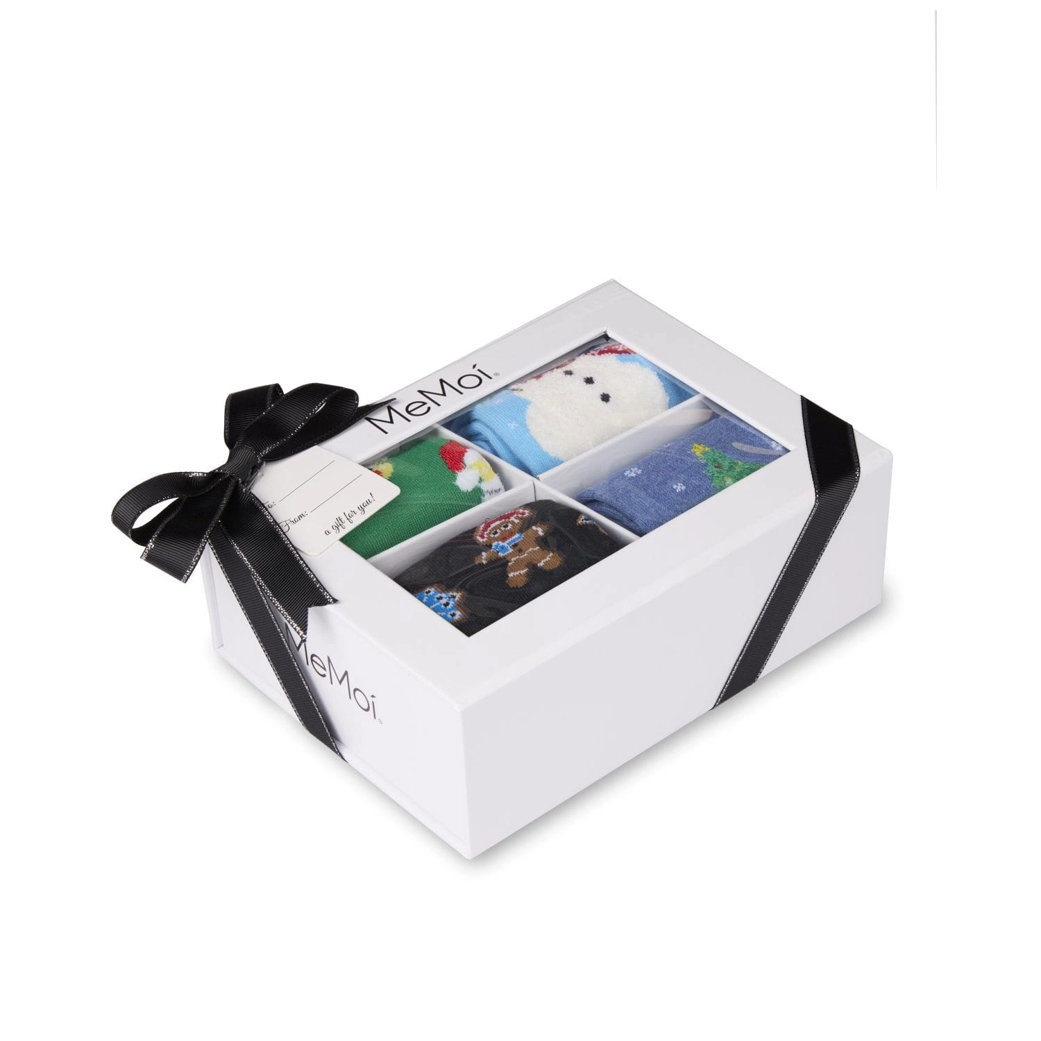 MeMoi 4 Pair Women's Christmas Novelty Crew Socks Gift Set