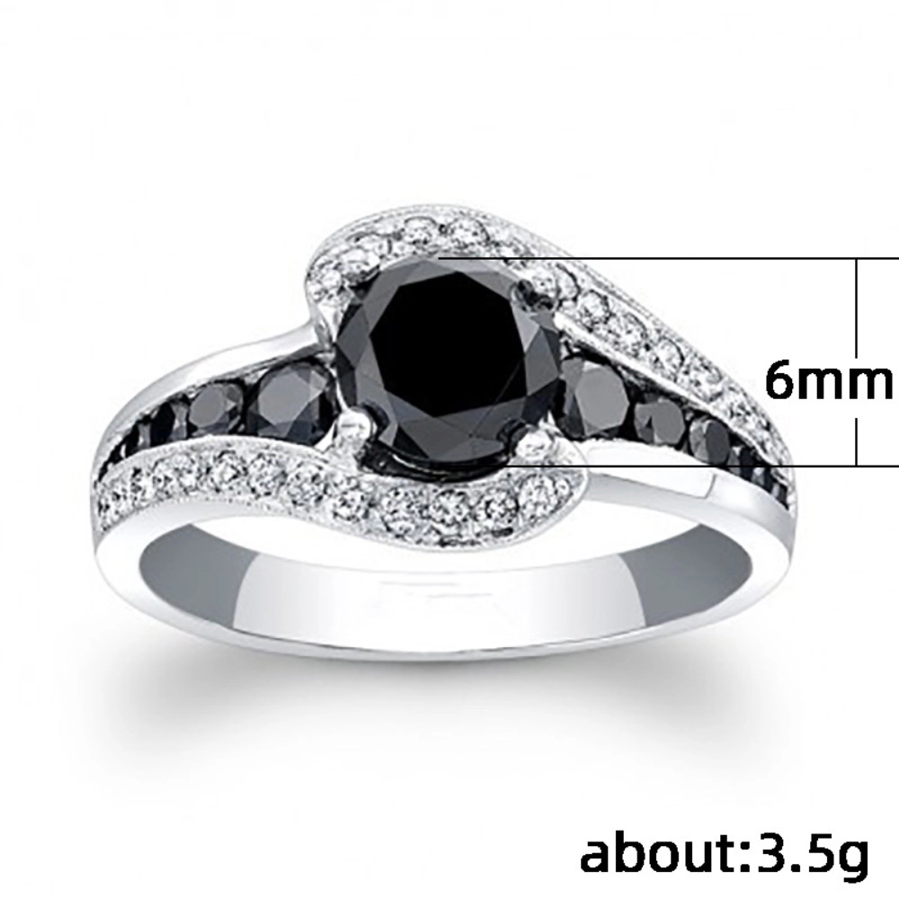 Wardrobe Whimsy Round Cubic Zirconia Twisted Band Engagement Ring for Women