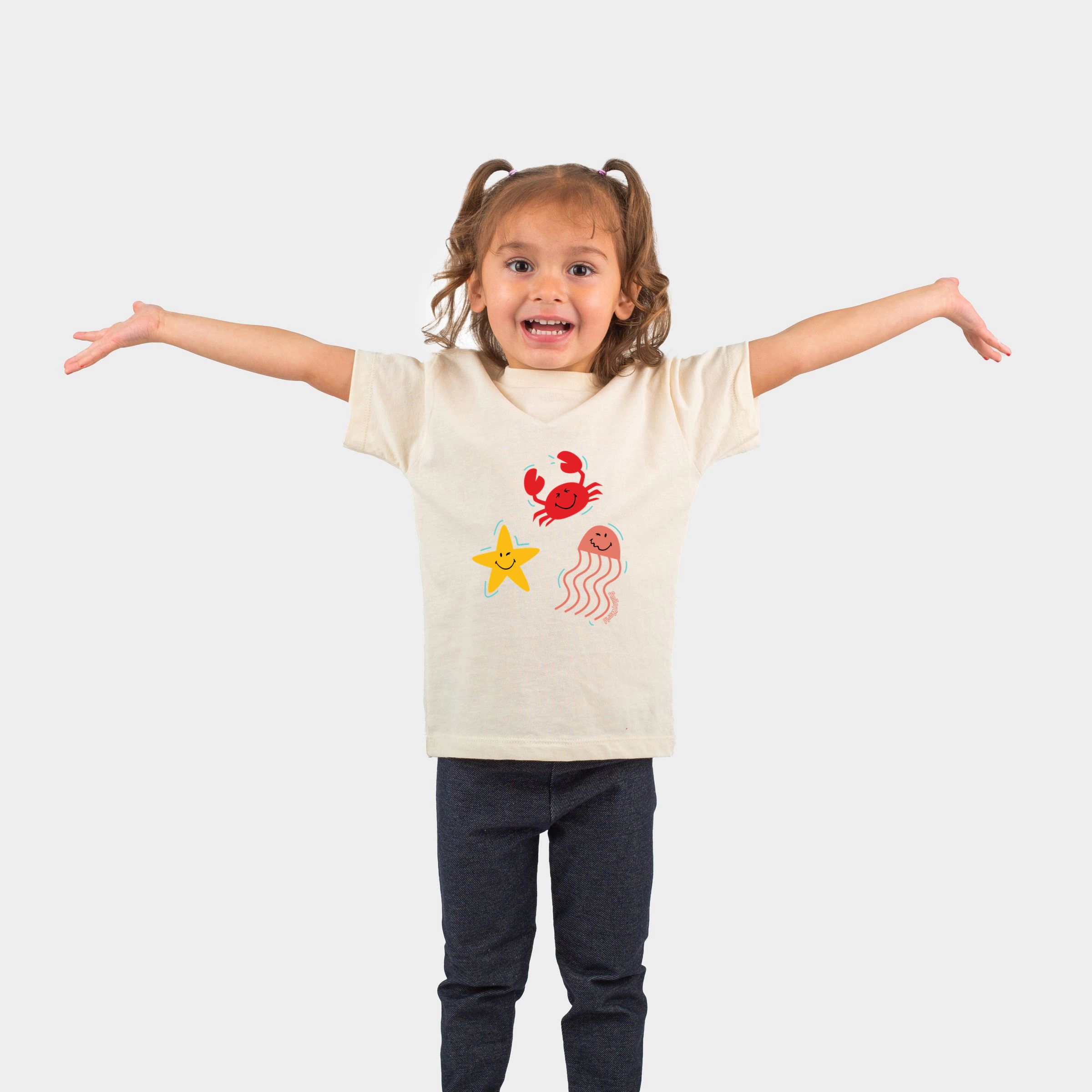 The Juniper Shop - Toddler Short Sleeve Graphic T-Shirt SmileyWorld Sea Critters