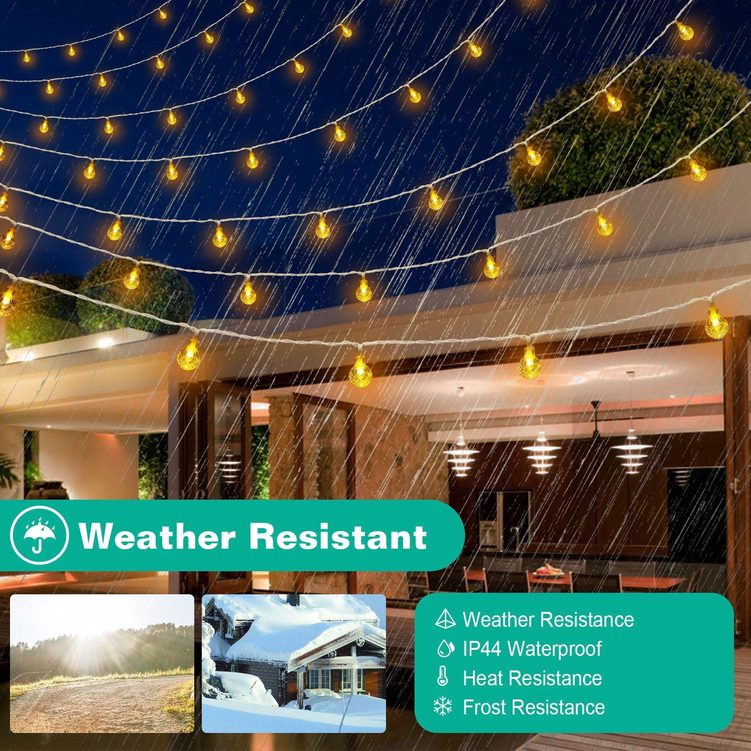GBruno Battery-Powered Globe String Lights