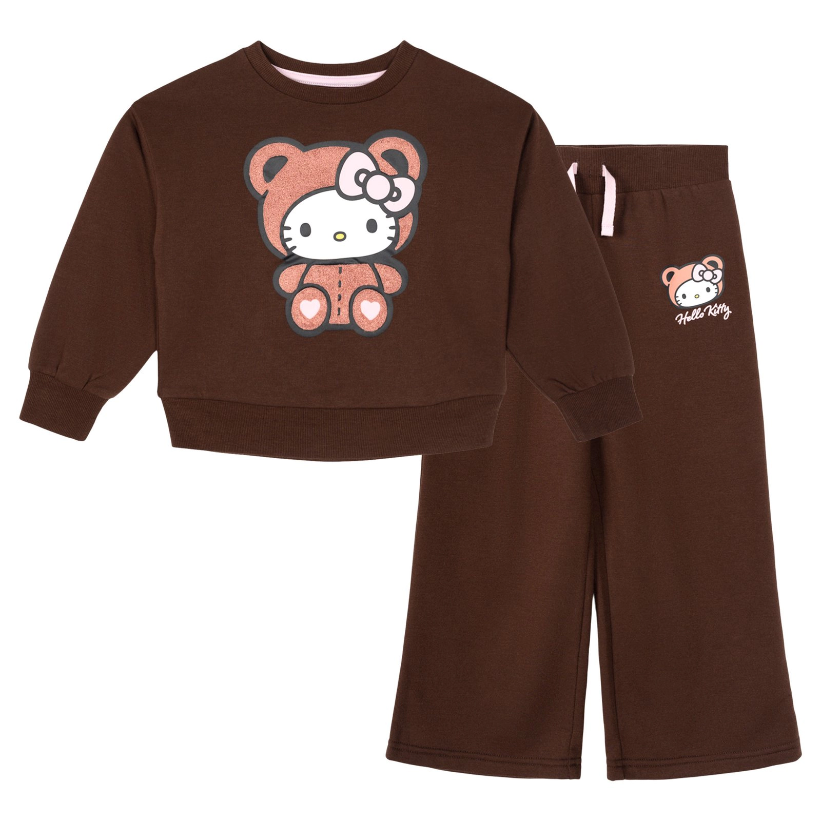 Hello Kitty Girls' Fleece 2-Piece Sweatshirt and Pants Set