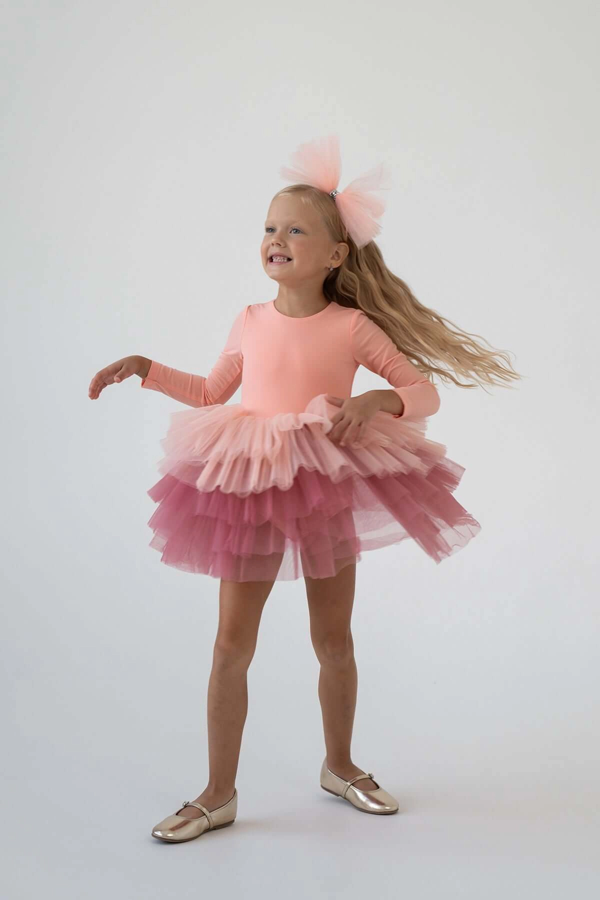 Mini Celebrities Girls Salmon Dusty Tutu Dress