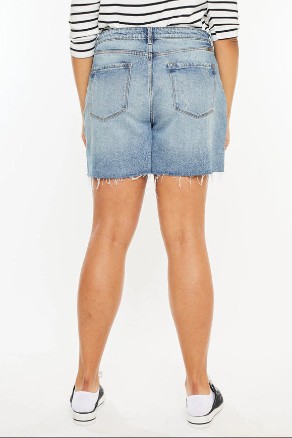 KanCan Women's Plus High Rise Shorts June
