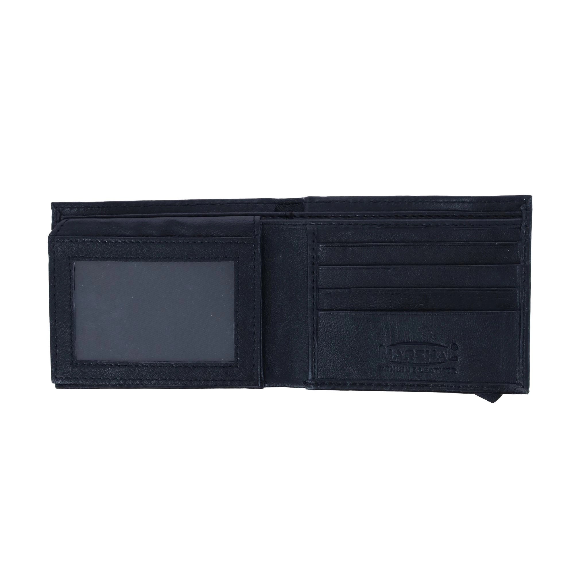 CTM Men's Bifold Wallet with Elastic Keeper Strap