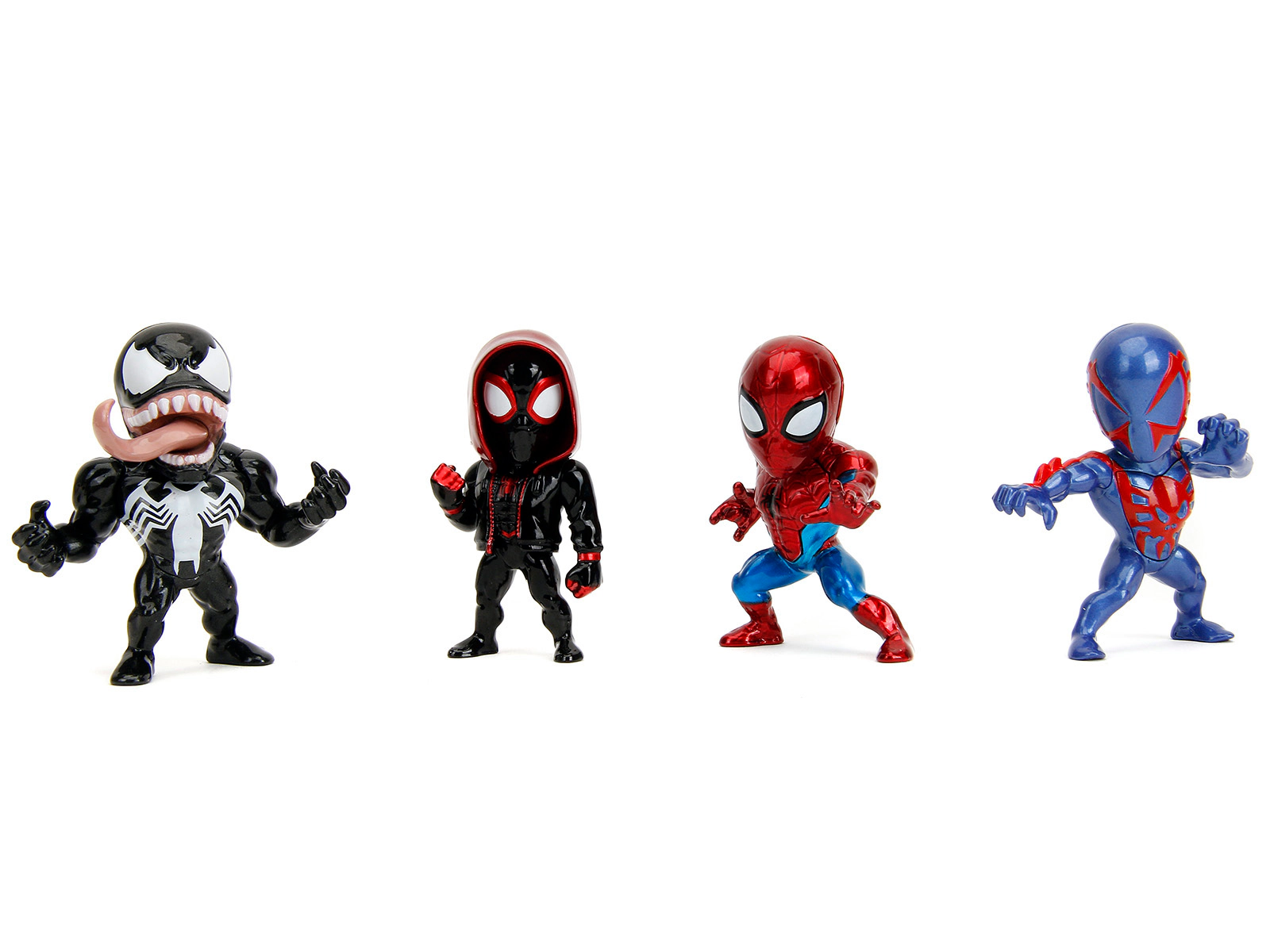 Jada Set of 4 Diecast Figures "Spider-Man" Wave 4 "Metalfigs" Series Diecast Models by Jada