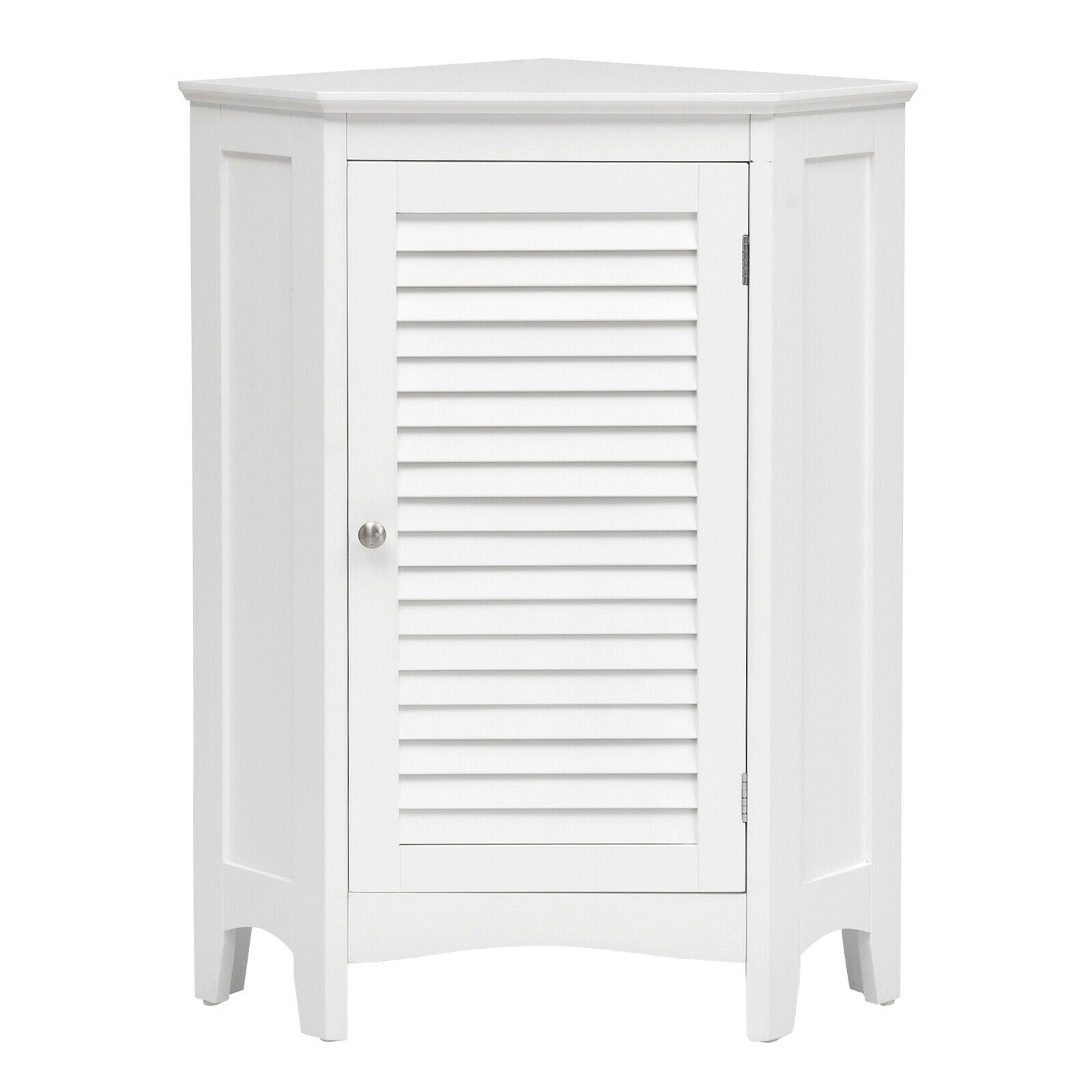 SlickBlue White Corner Storage Cabinet for Bathroom Bedroom and Entryway