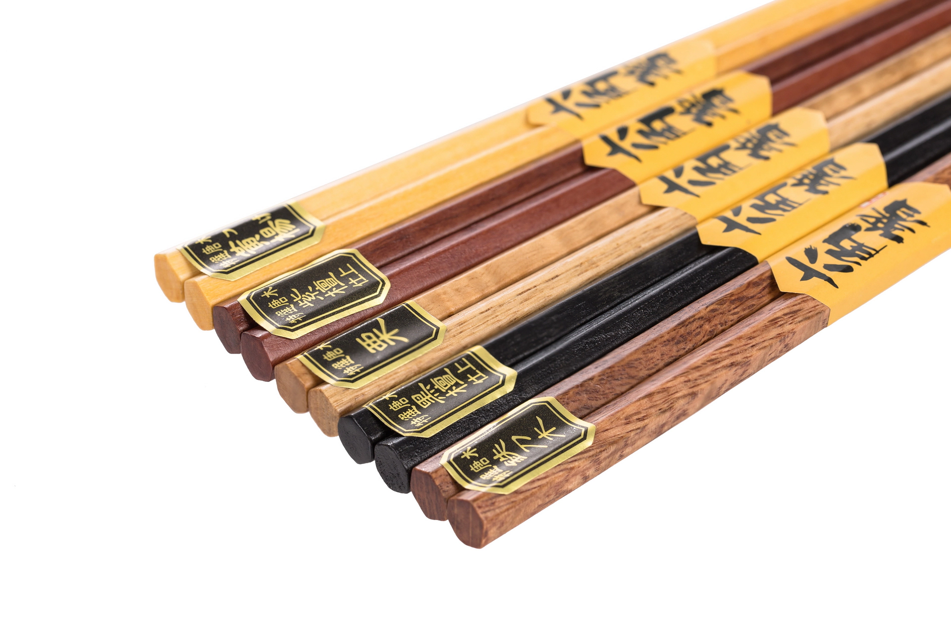 Heim Concept 5 pairs Organic Standard Hardwood Japanese Reusable Wood Chopsticks