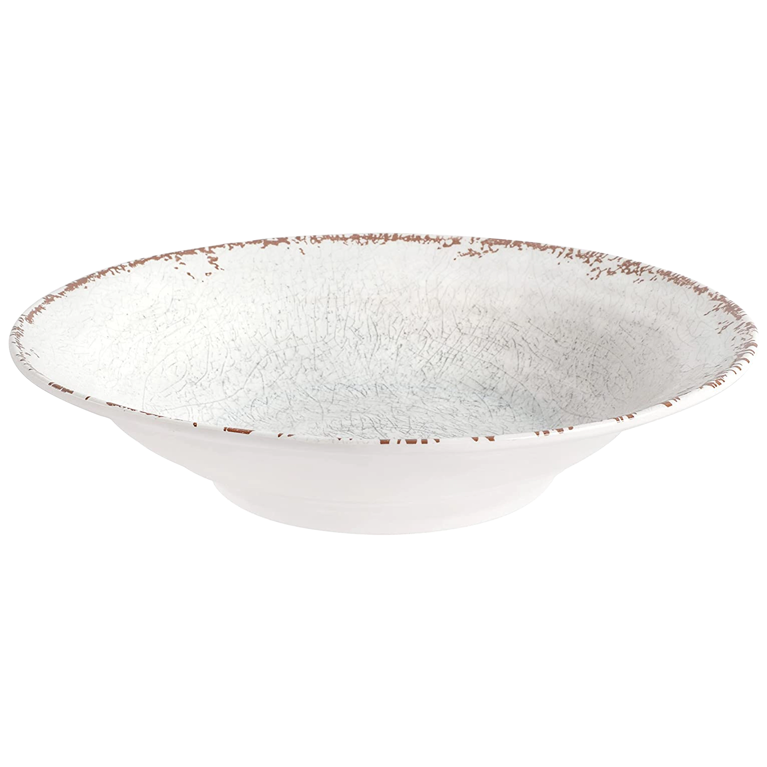 Gibson Mauna 3 Piece Melamine Serving Bowl Set in White with Serving Utensils