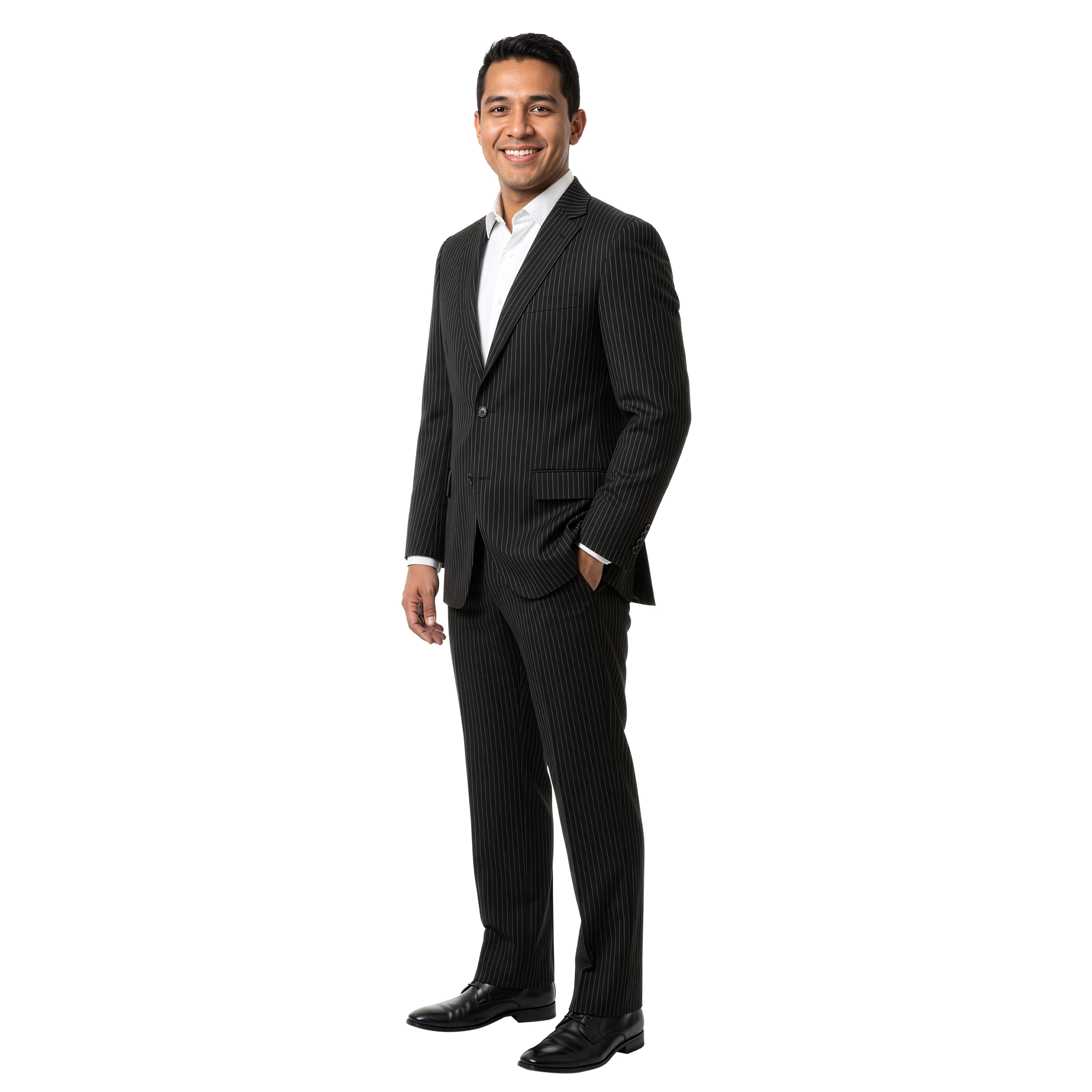Demantie Mens Modern Fit Pinstripe 2 Piece Suit Set