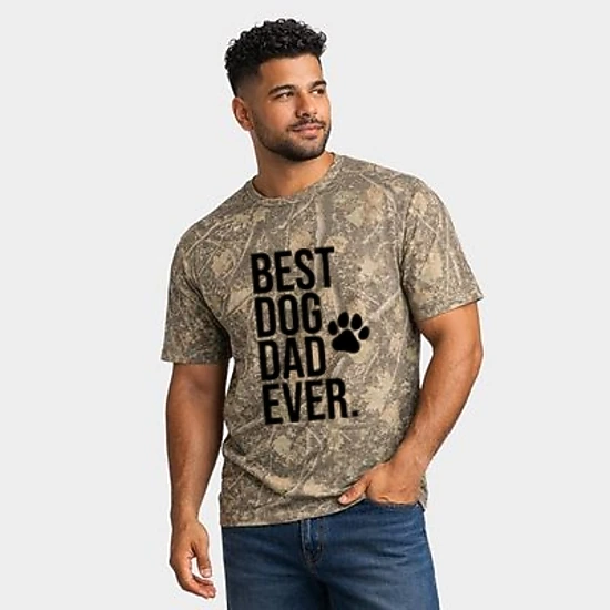 Simply Sage Market - Best Dog Dad Ever Paw - Men's Heavyweight Crew