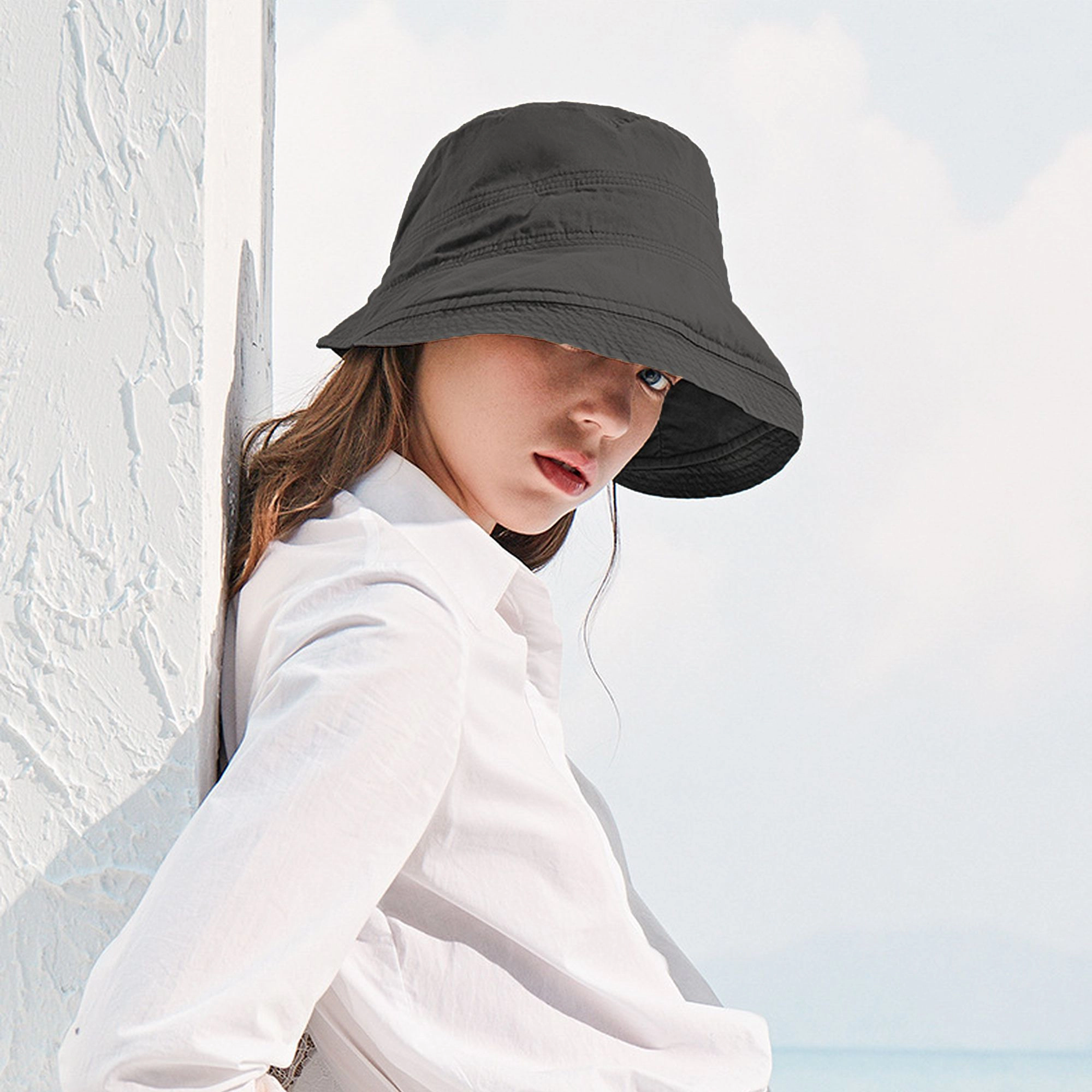 Anna-Kaci Women's Foldable Wide - Brim Bucket Sun Hat