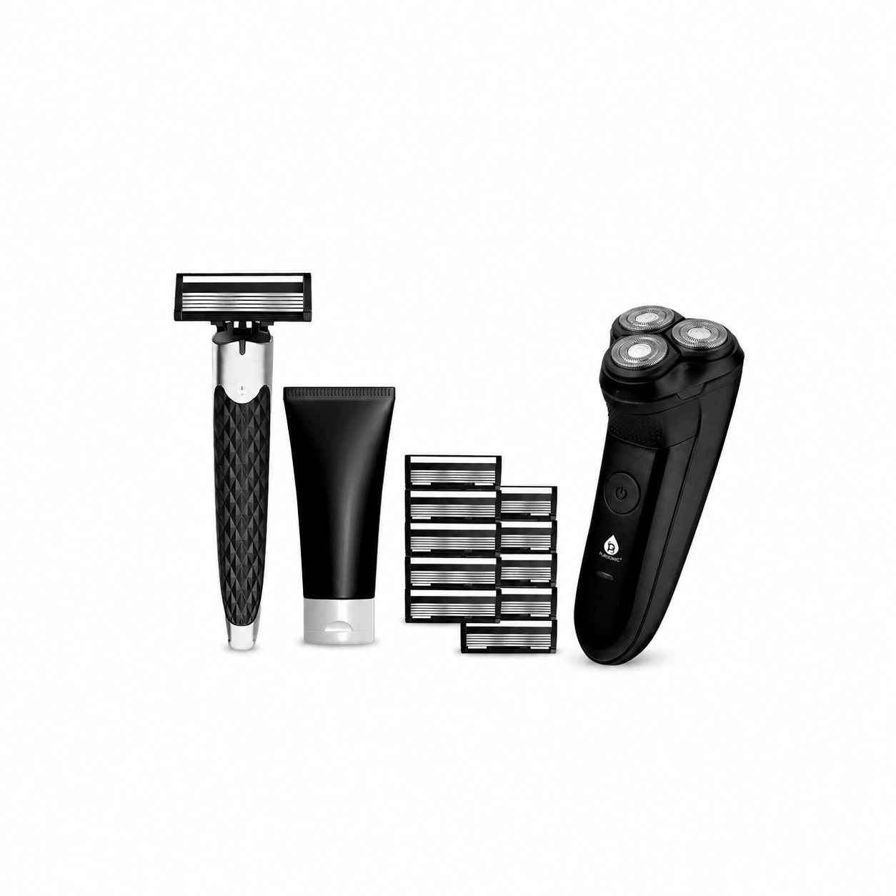 Ultimate Men's Grooming Bundle - Rechargeable Electric Shaver & Premium Men's Shaving Kit