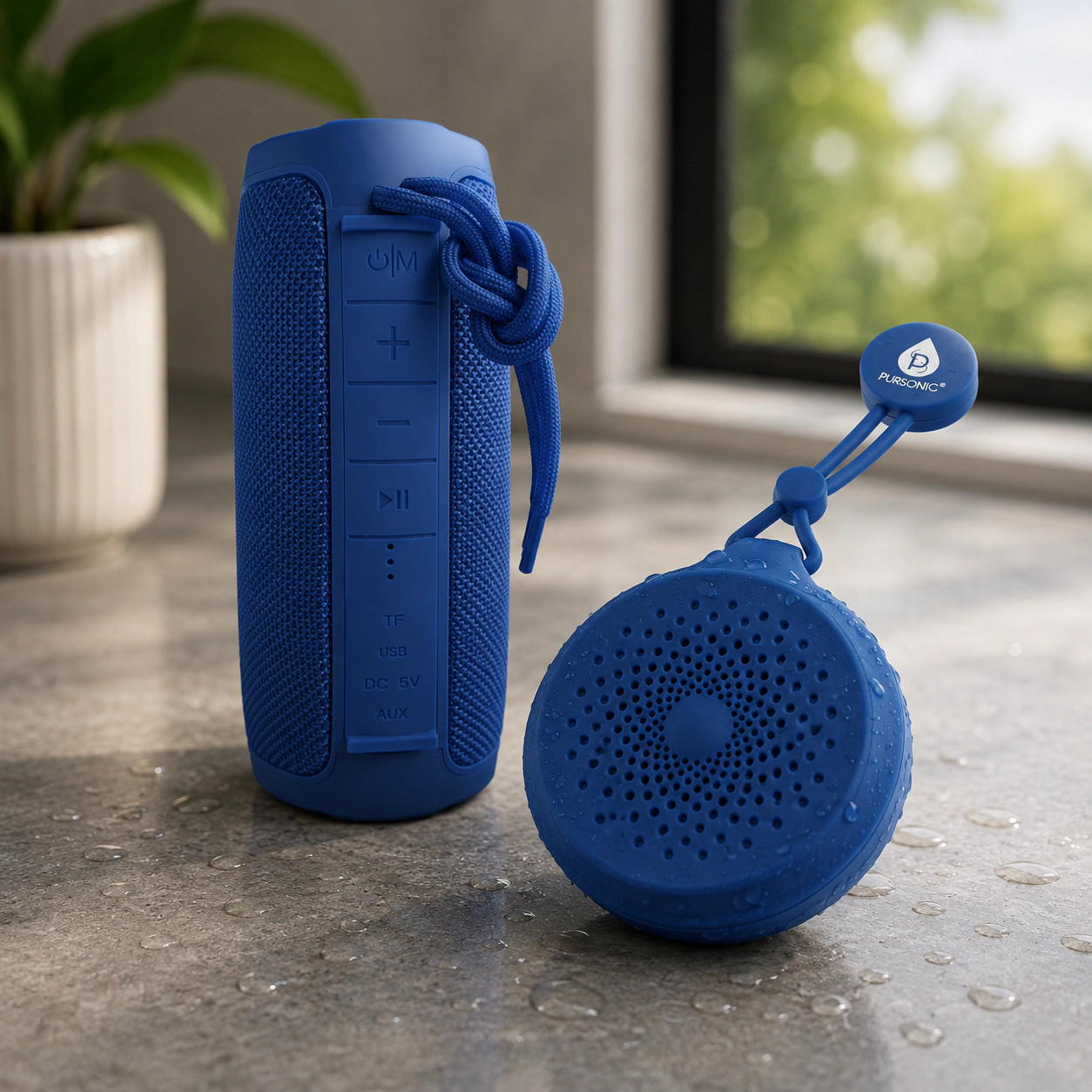 Pursonic Unisex Wireless Speaker & Waterproof Bundle – Peak 360° Hi-Res Sound Speakers