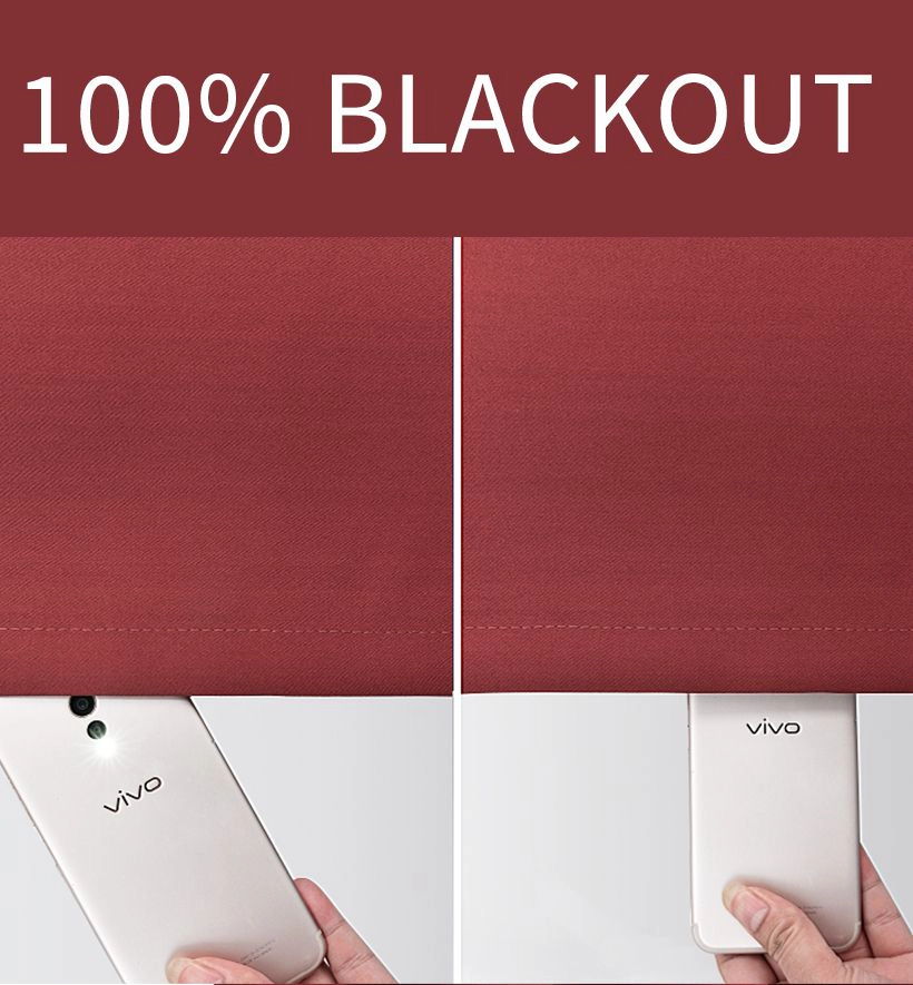 Kate Aurora Burgundy Red 2 Piece Grommet Top Blackout Curtain Panels For Extra Long Windows