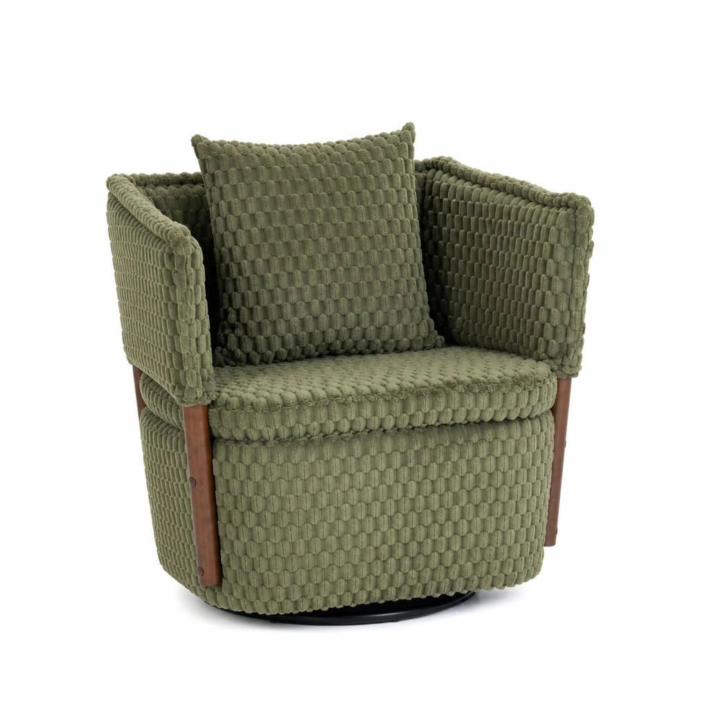 GOODSILO Soft Corduroy Upholstered Accent Seating Chair