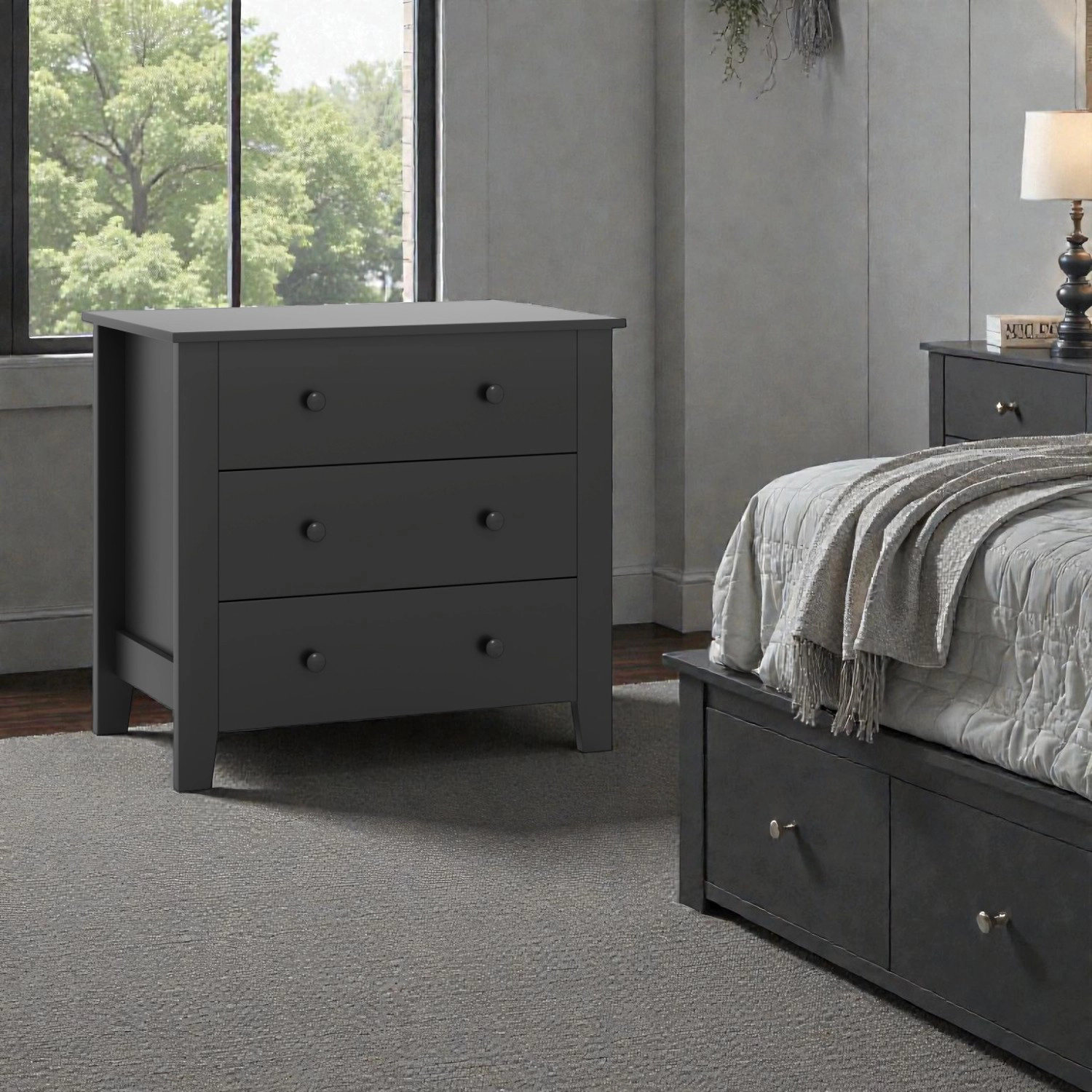 Hivvago Multi-Functional 3-Drawer Chest for Bedroom Use
