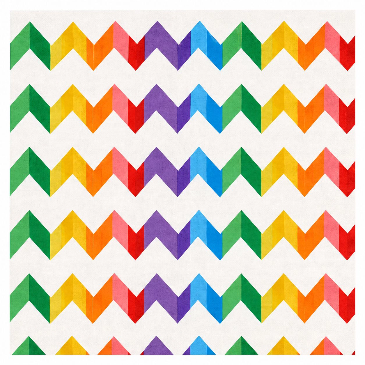 Kate Aurora Home Vivid Rainbow Chevron Fabric Shower Curtain