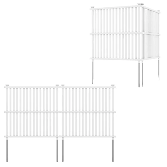 SUGIFT 45-in W 45-in H Slatted PVC Air Conditioner Fence Panel with 20 ...