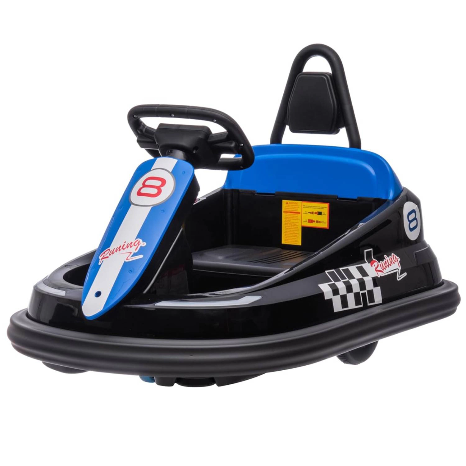 Enjyam 6V Kids Bumper Car for Toddlers, Electric Ride On Toy w/Remote, 360 Degree Spin,8 Speeds,Lights,Music & Horn