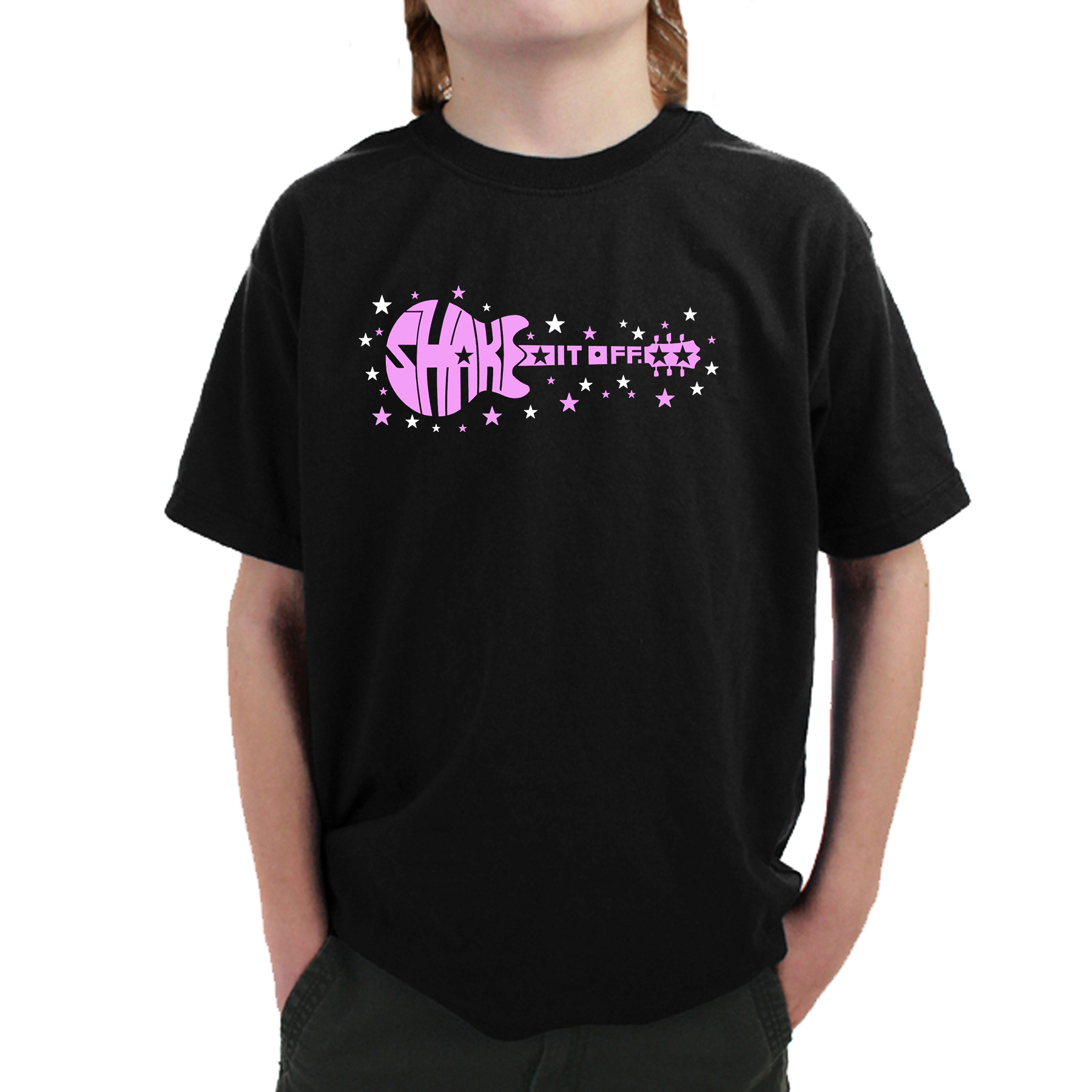 LA Pop Art Boy's Word T-Shirt - Shake it Off