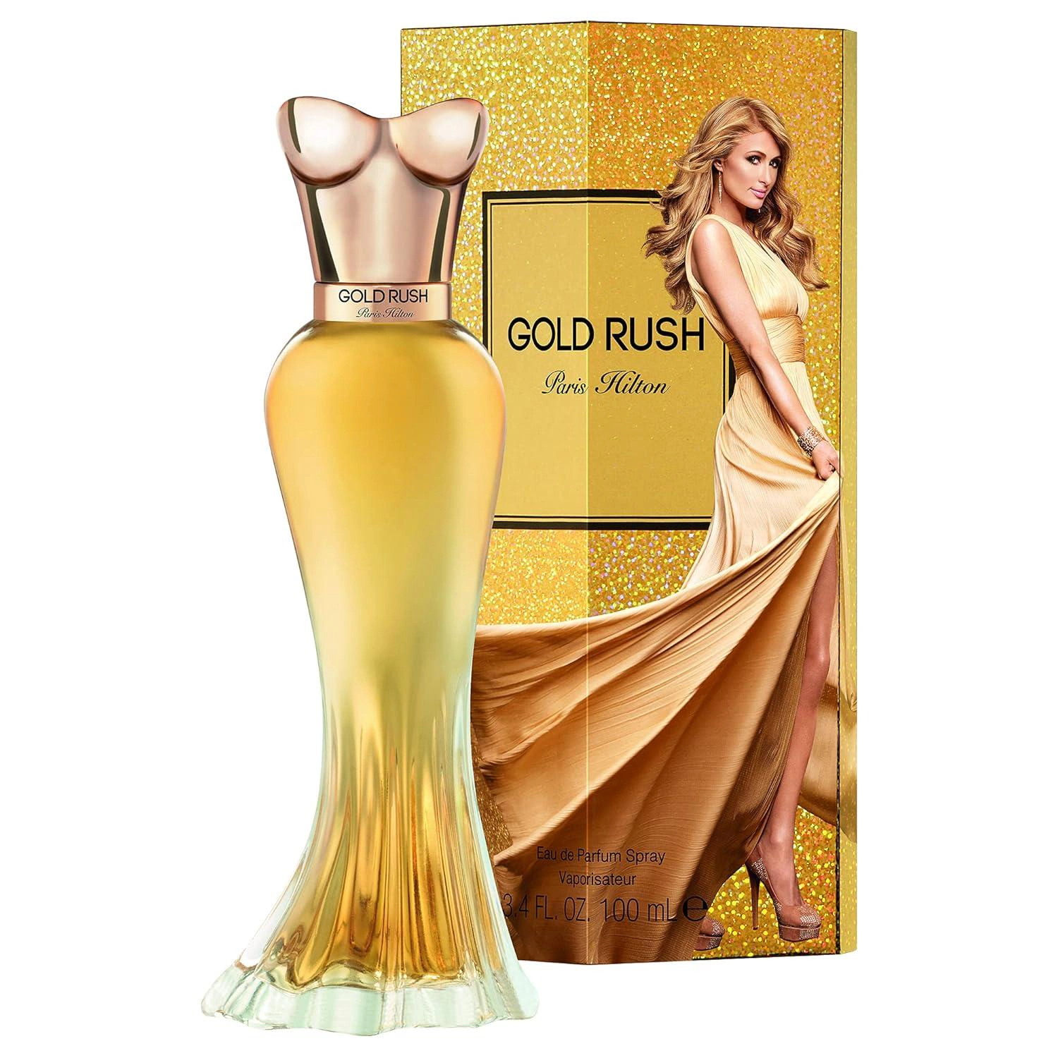 Paris Hilton Gold Rush Eau de Parfum Spray for Women - 3.4 oz / 100 ml, Floral Fruity Gourmand