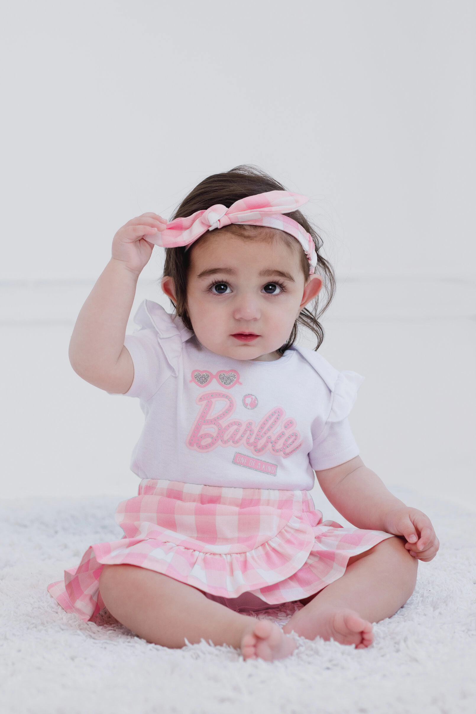 Barbie Baby Girls' Glitter Bodysuit and Skirt Set