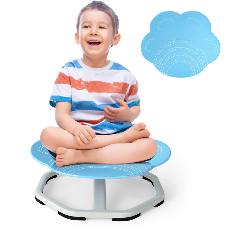 Hivvago Kids Sensory Swivel Chair Cat Claw 360° Spinning With Non-Slip Metal Base