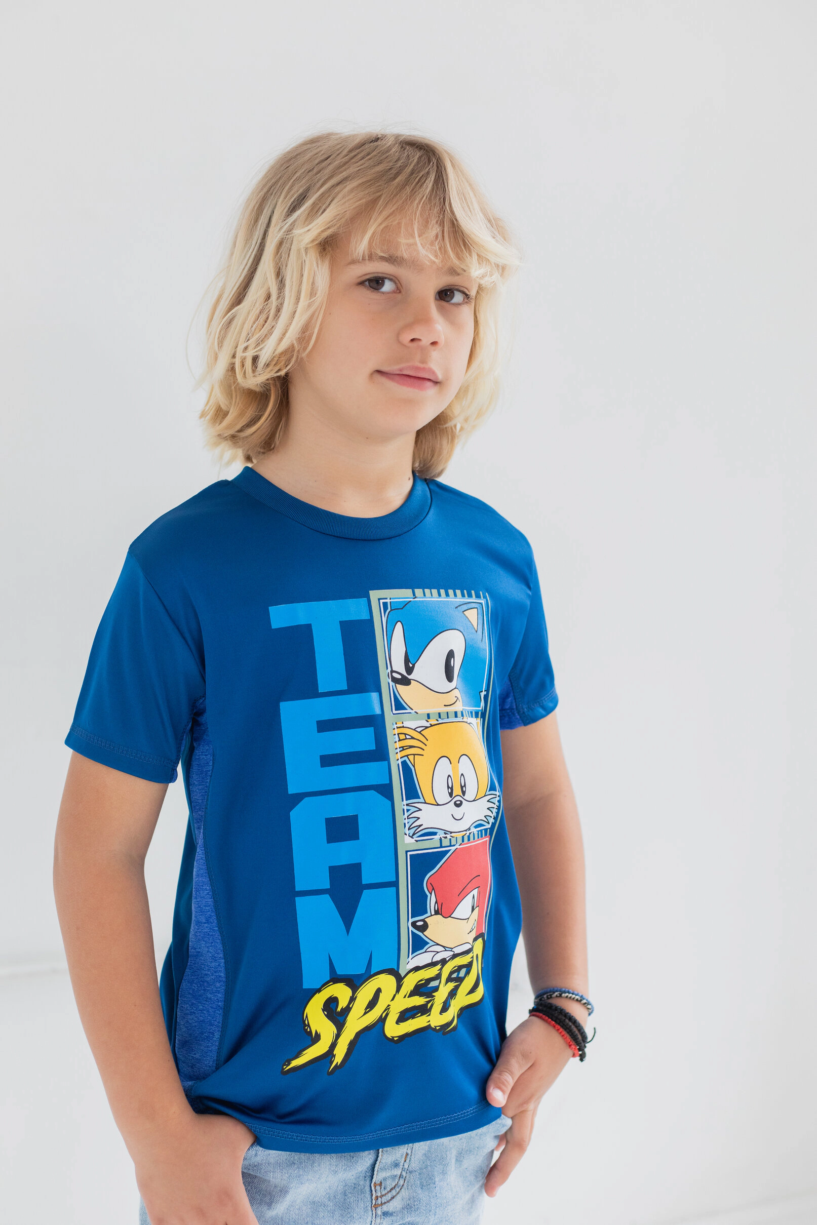 SEGA Sonic the Hedgehog Boys' 3-Pack Athletic T-Shirts