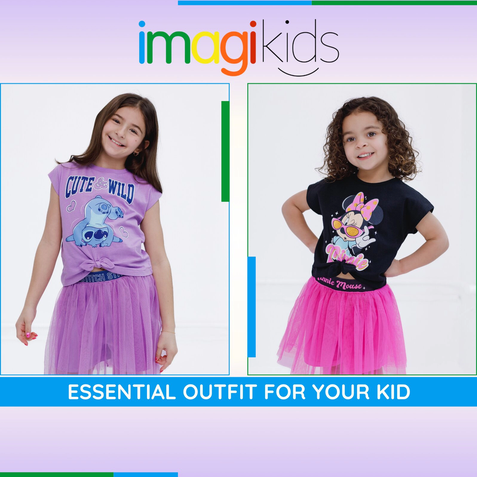 Disney Girls' 2-Piece T-Shirt and Tutu Skort Set