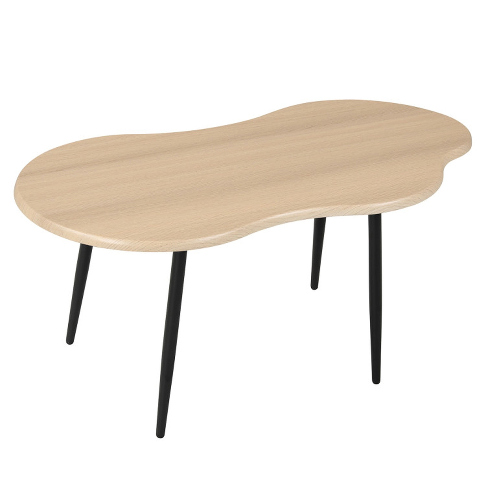 SUGIFT Cloud Shape Irregular Coffee Table 110-lb Capacity Natural