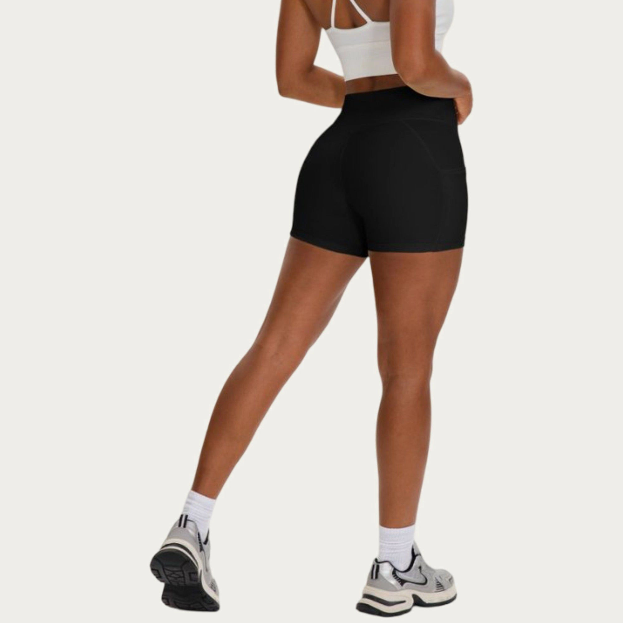 Anna-Kaci Women's High Waist Biker Shorts with Side Pockets and Smooth Stretch Fit