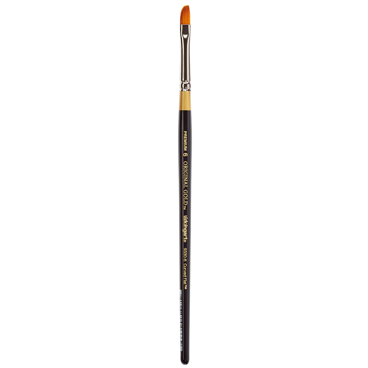 KINGART Original Gold 9330 Curved Flat Golden Taklon Brush - Size 10