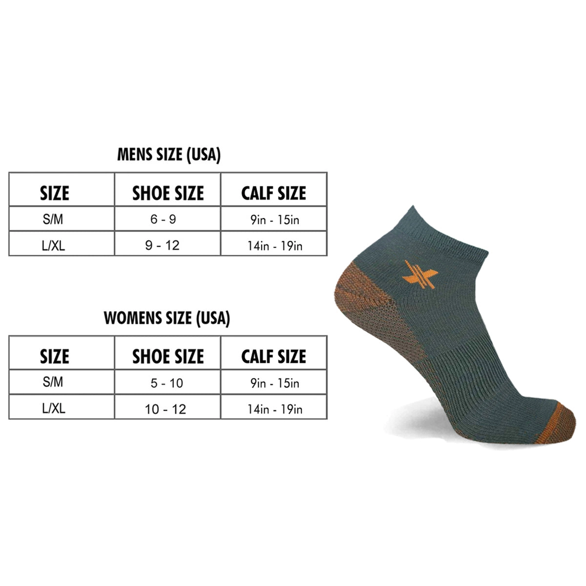 Extreme Fit Copper Compression Ankle Socks - 6 Pair