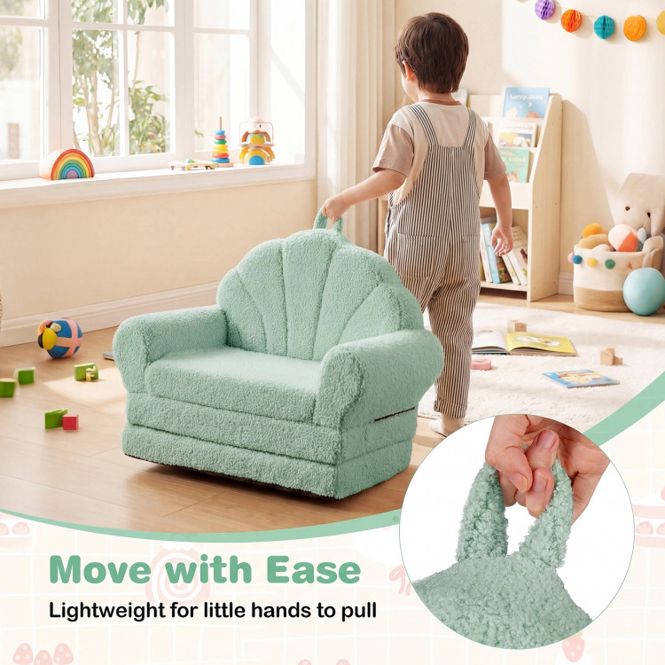 Hivvago Convertible Kids Sofa 2-In-1 Fold Out Toddler Couch Chair