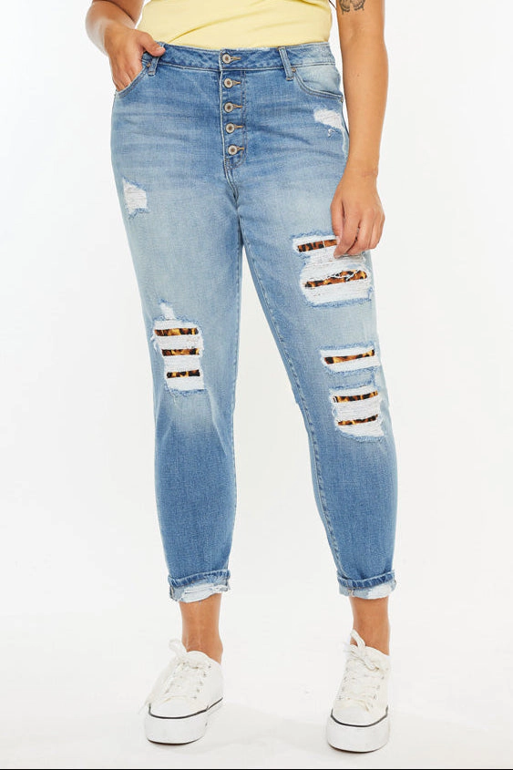 Kancan Women's Plus High Rise Ankle Skinny Jeans Beatrice