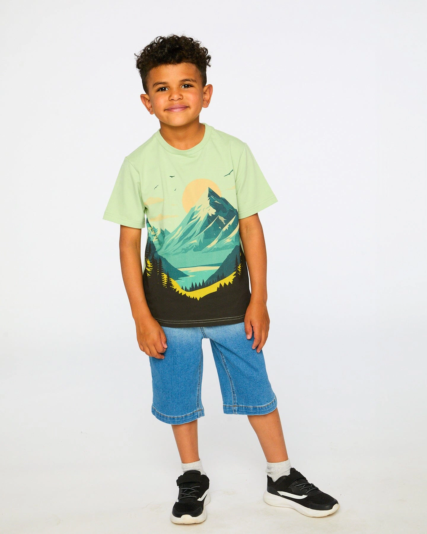 Deux par Boys Stretch Jean Bermuda To Gradient