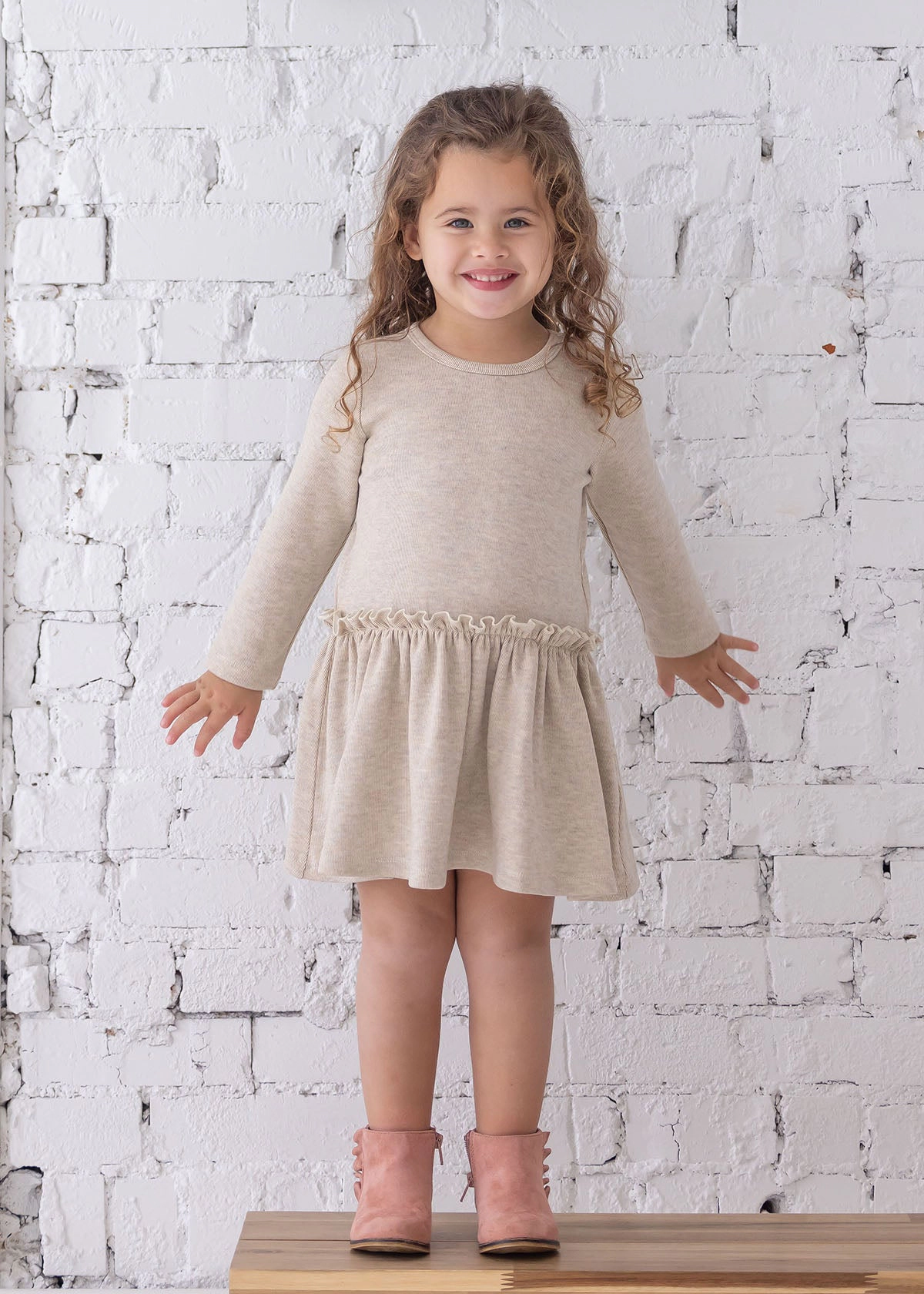 Mabel and Honey Rosaley Natural Waist Knit Sweater Dress