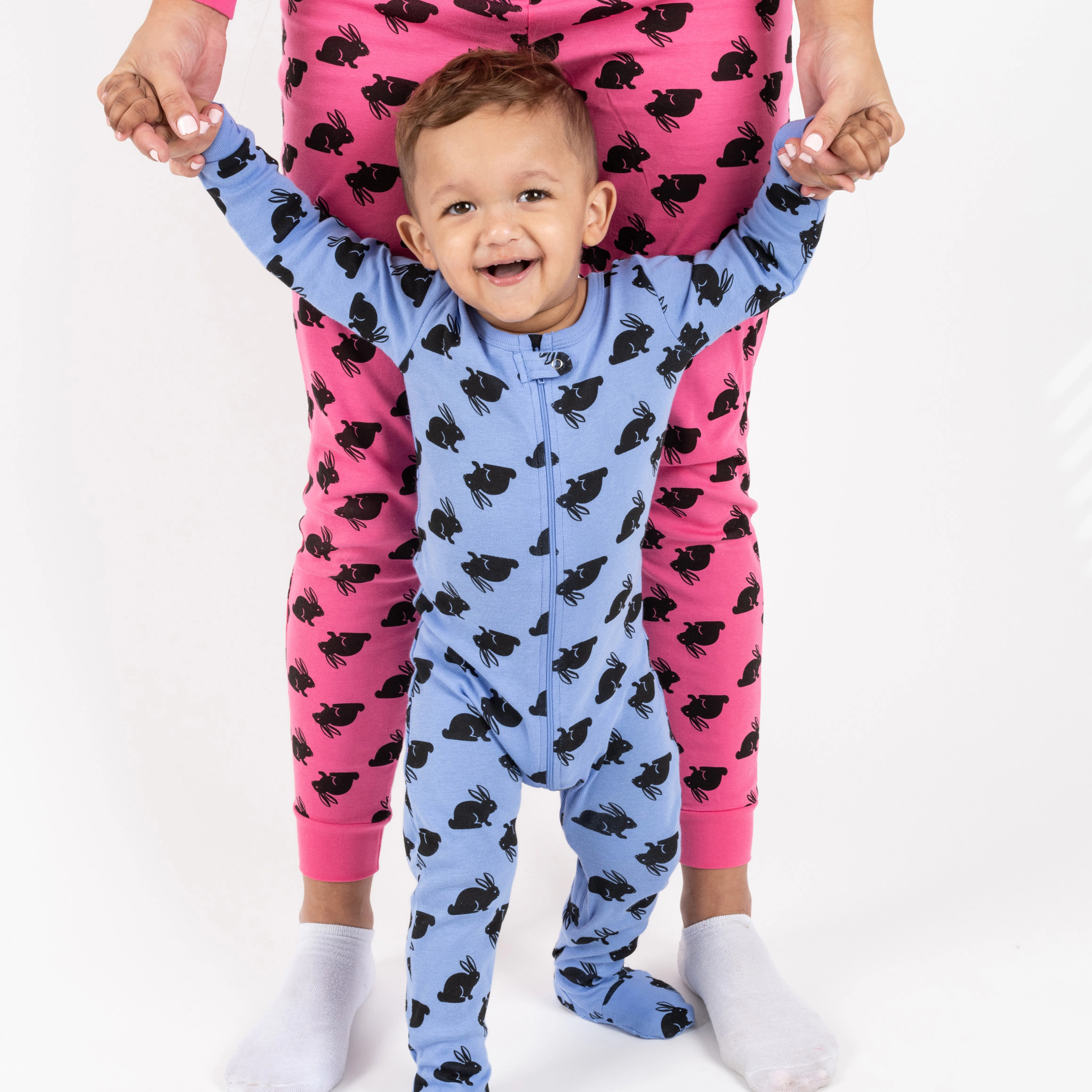 Leveret Toddler Cotton Footed Easter Bunny Pajamas