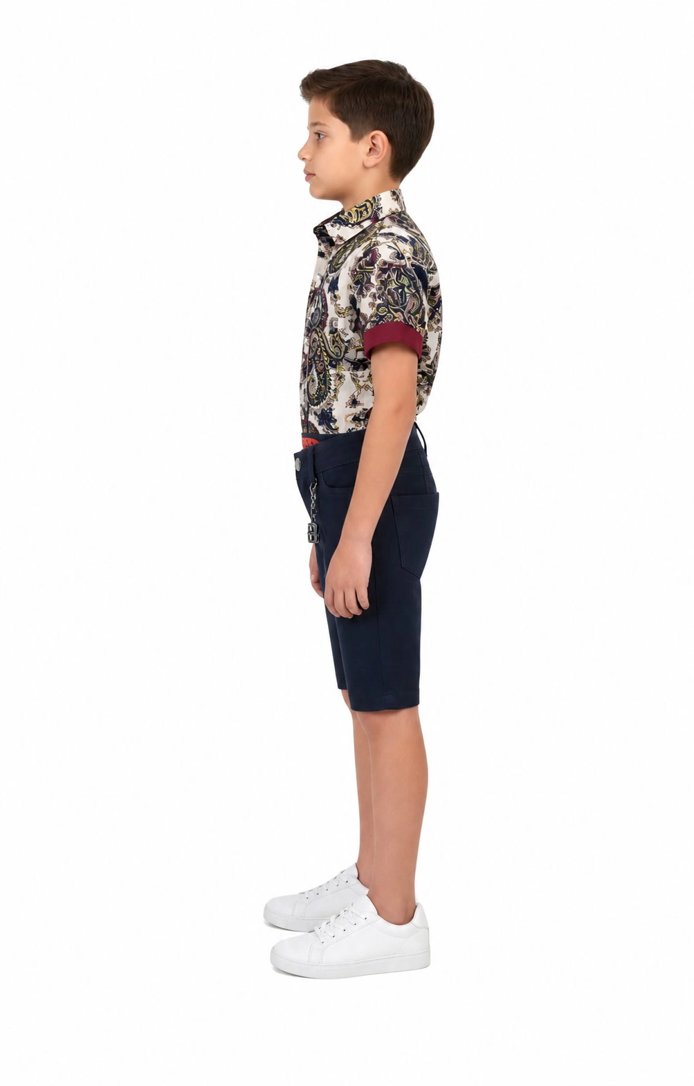Elie Balleh Boys Slim Fit Paisley Shirt